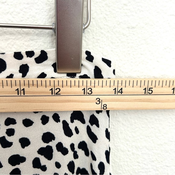 Reformation Bea Midi Skirt Ocelot Animal Print Leopard Spots Dots Black Size 6 - Picture 13 of 16